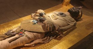 Ancient Egyptian mummy body preserved by mummification